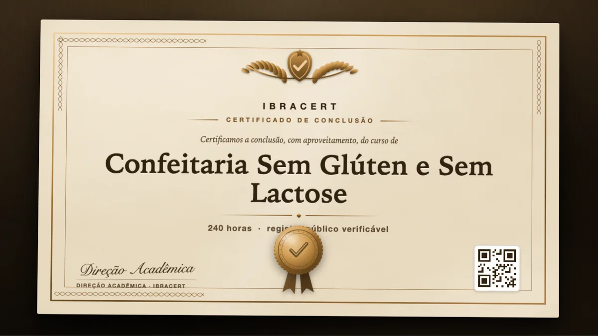 Capa do curso Confeitaria Sem Glúten e Sem Lactose