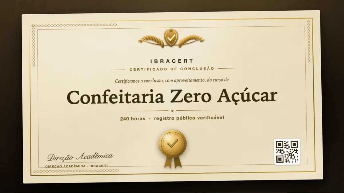 Capa do curso Confeitaria Zero Açúcar