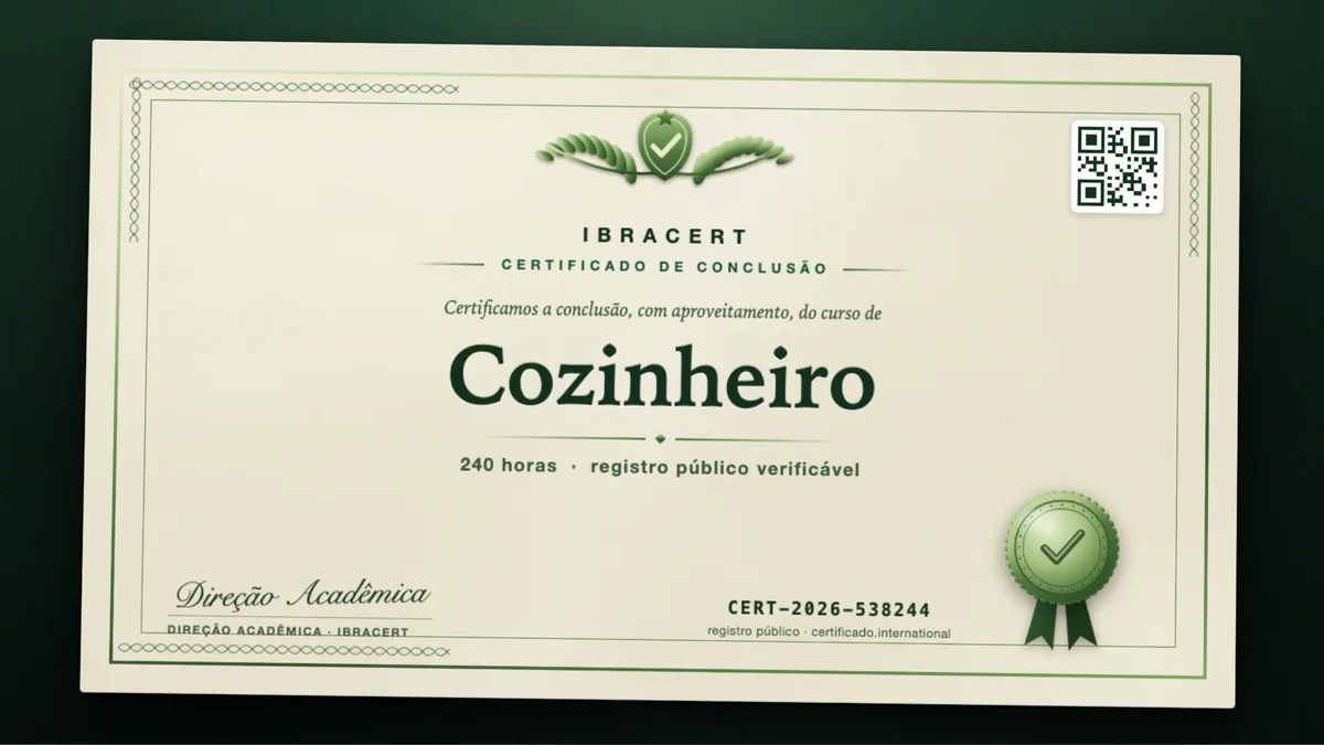 Capa do curso Cozinheiro