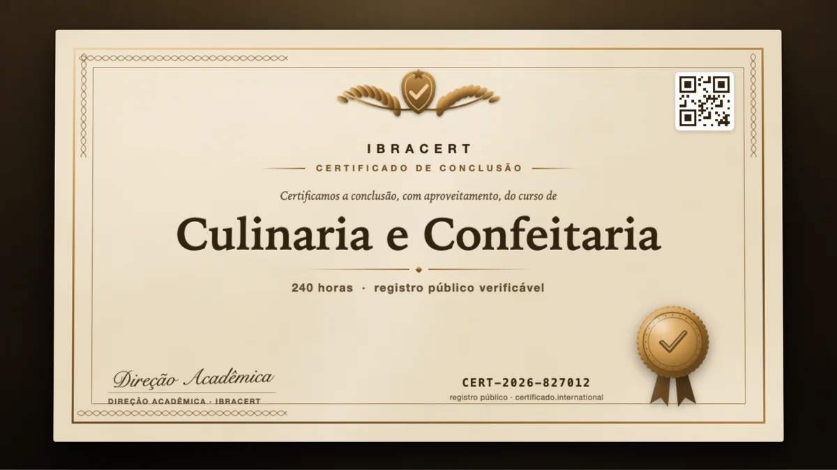 Capa do curso Culinaria e Confeitaria