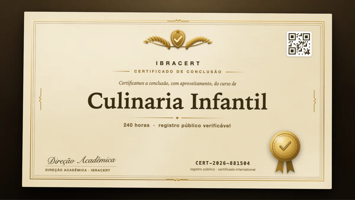 Capa do curso Culinaria Infantil