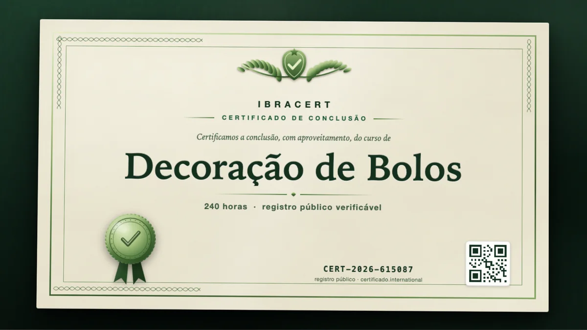 Capa do curso Decoração de Bolos