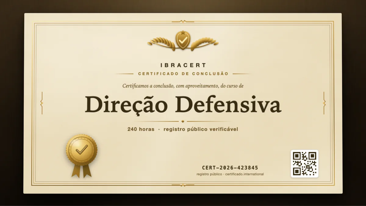 Capa do curso Direção Defensiva