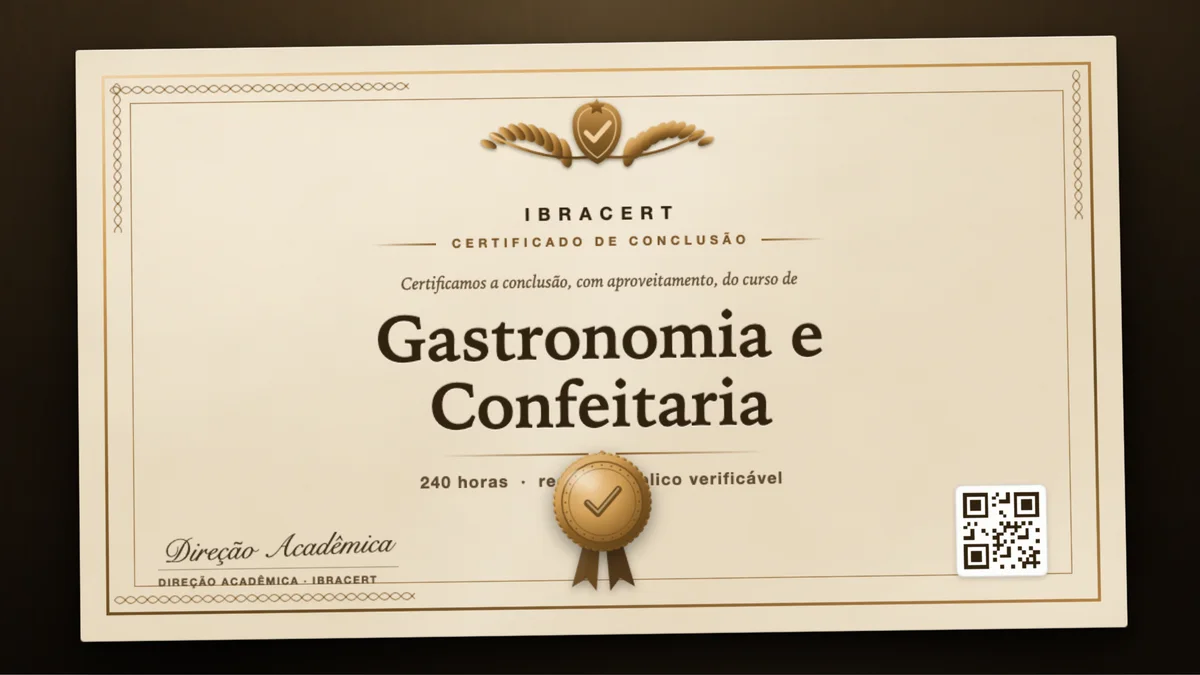 Capa do curso Gastronomia e Confeitaria
