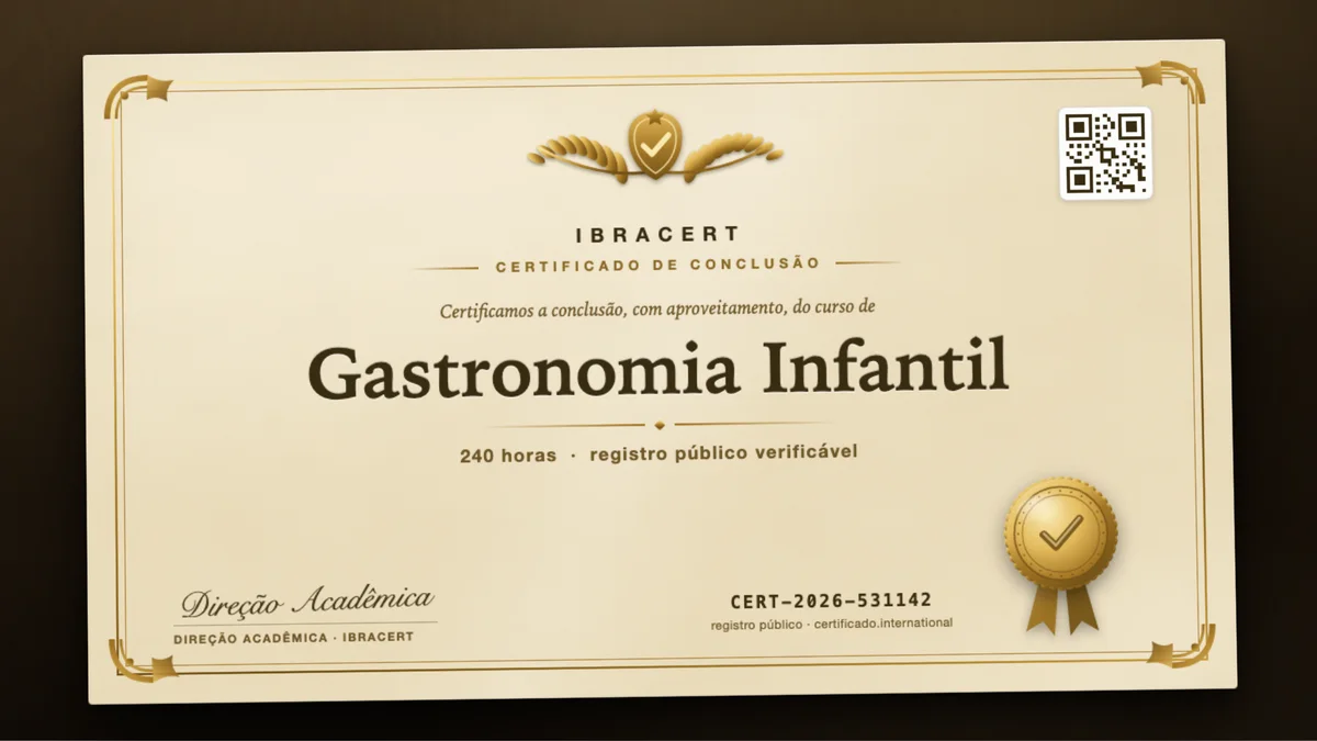 Capa do curso Gastronomia Infantil