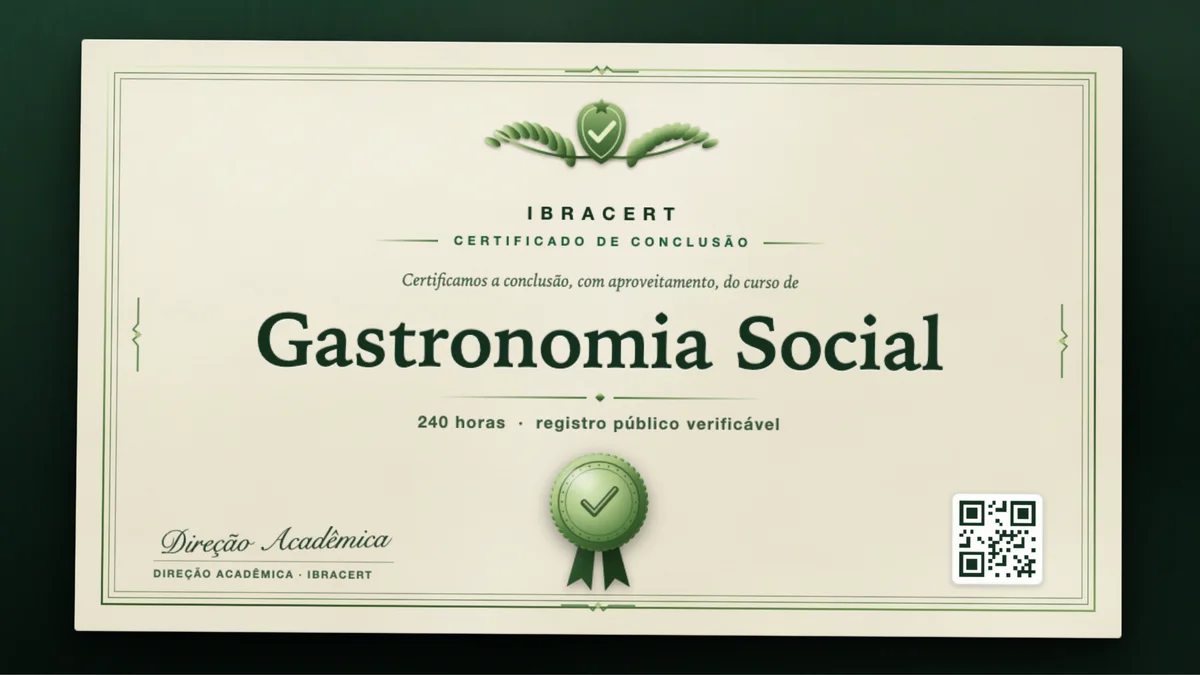 Capa do curso Gastronomia Social