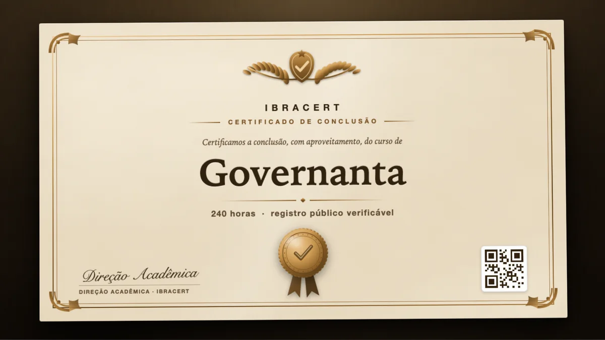Capa do curso Governanta
