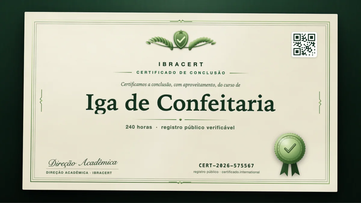Capa do curso Iga de Confeitaria