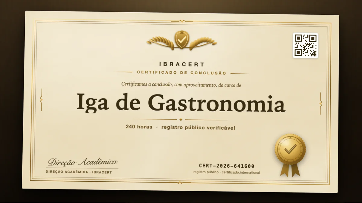 Capa do curso Iga de Gastronomia