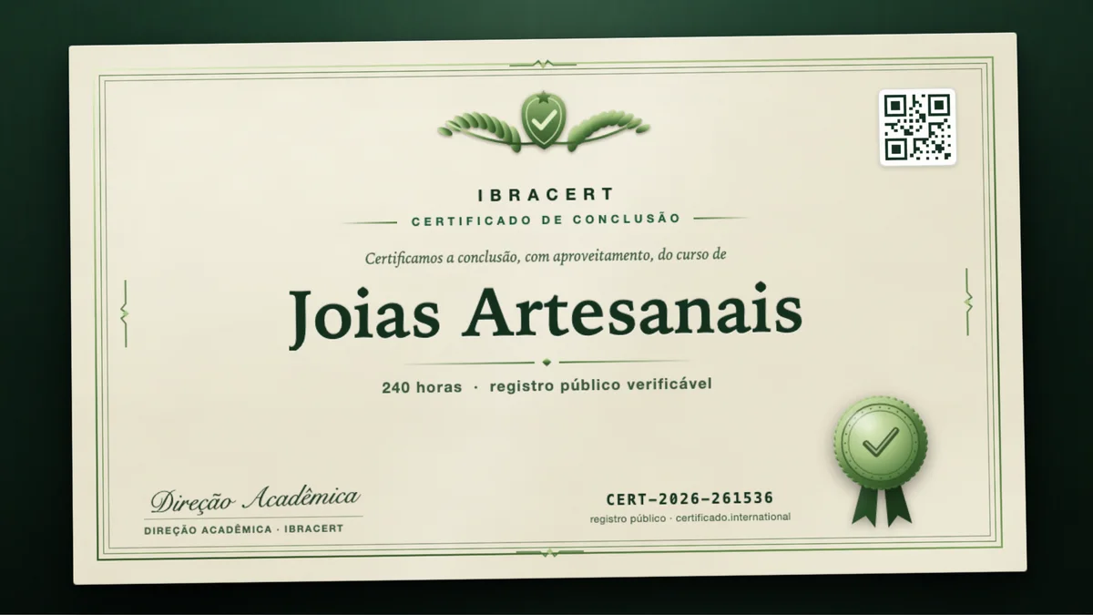 Capa do curso Joias Artesanais