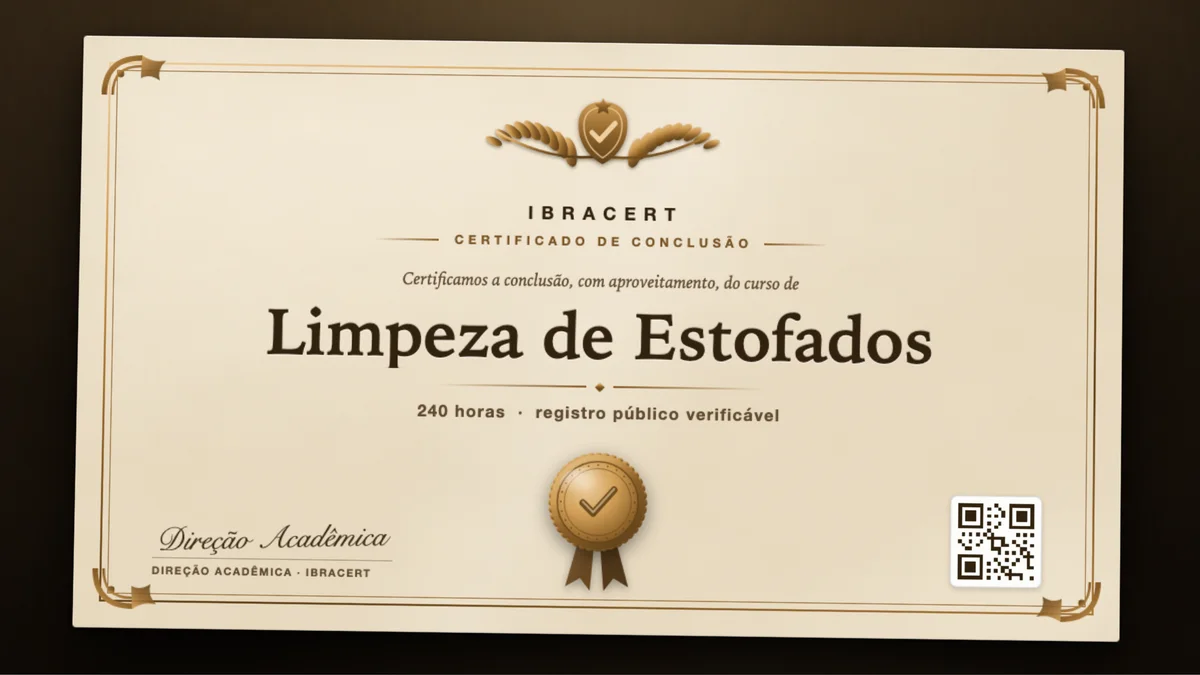 Capa do curso Limpeza de Estofados