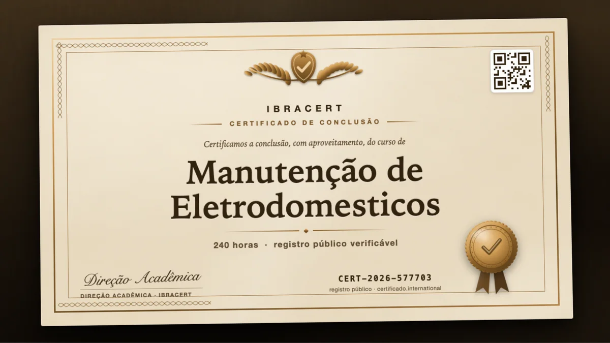 Capa do curso Manutenção de Eletrodomesticos