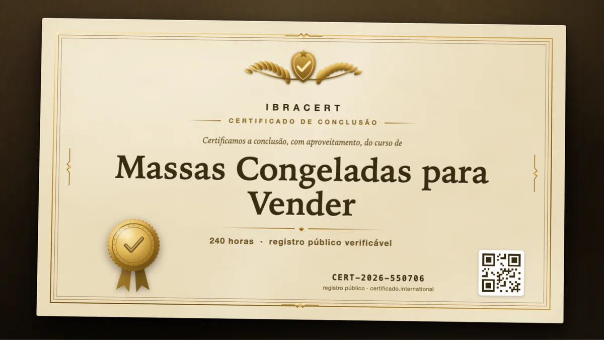 Capa do curso Massas Congeladas para Vender