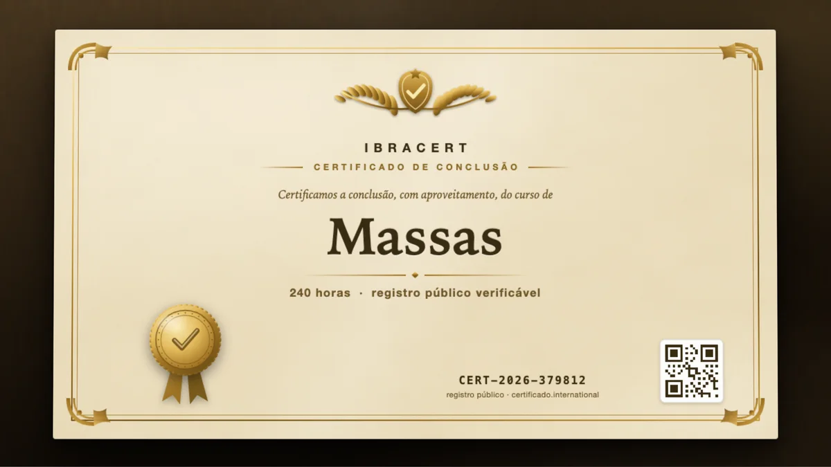 Capa do curso Massas