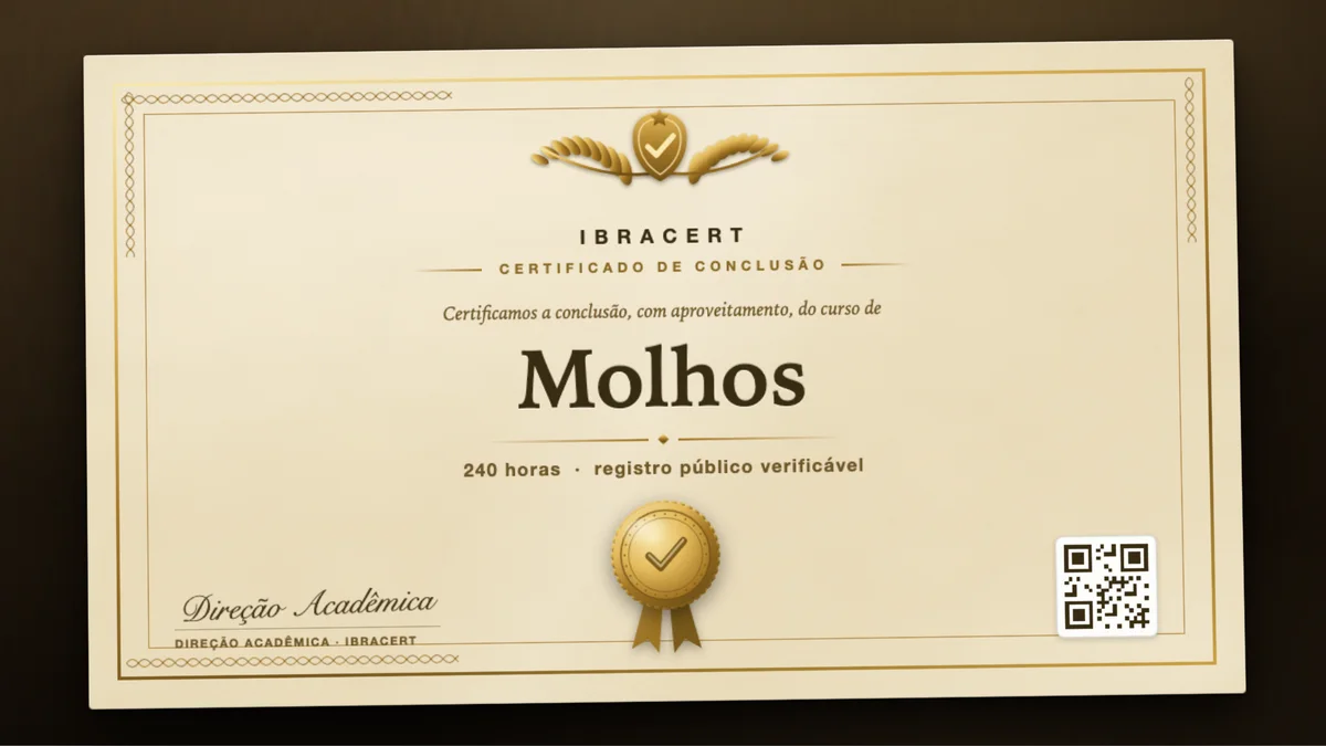 Capa do curso Molhos