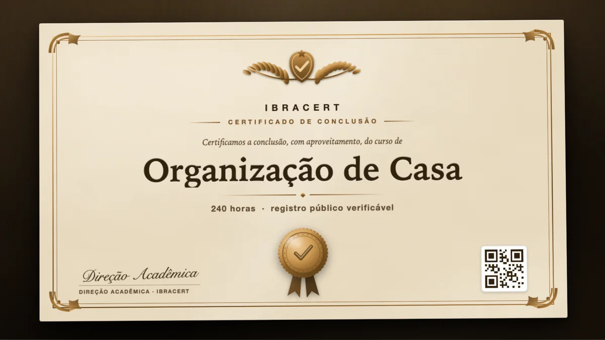 Capa do curso Organização de Casa