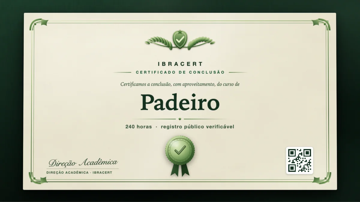 Capa do curso Padeiro