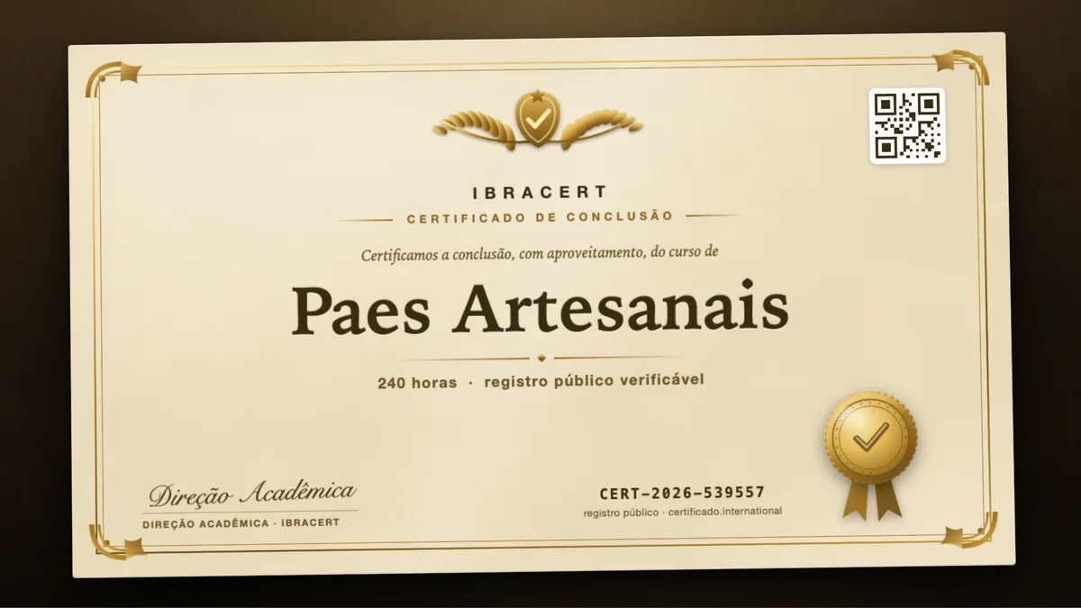 Capa do curso Paes Artesanais
