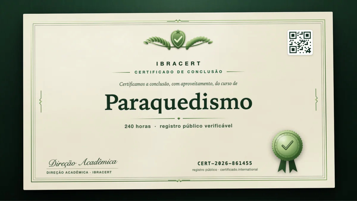 Capa do curso Paraquedismo