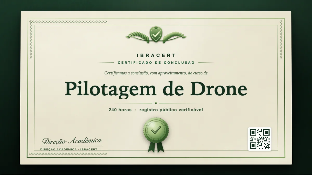 Capa do curso Pilotagem de Drone