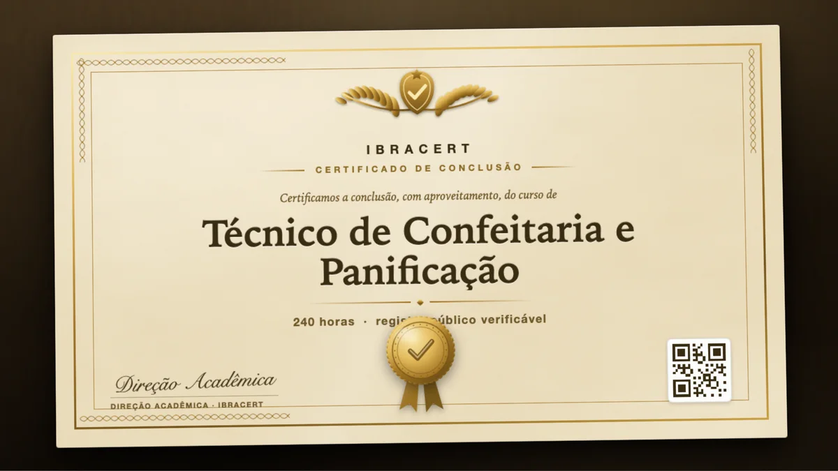 Capa do curso Técnico de Confeitaria e Panificação