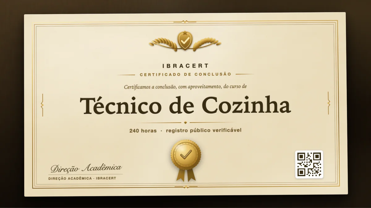 Capa do curso Técnico de Cozinha