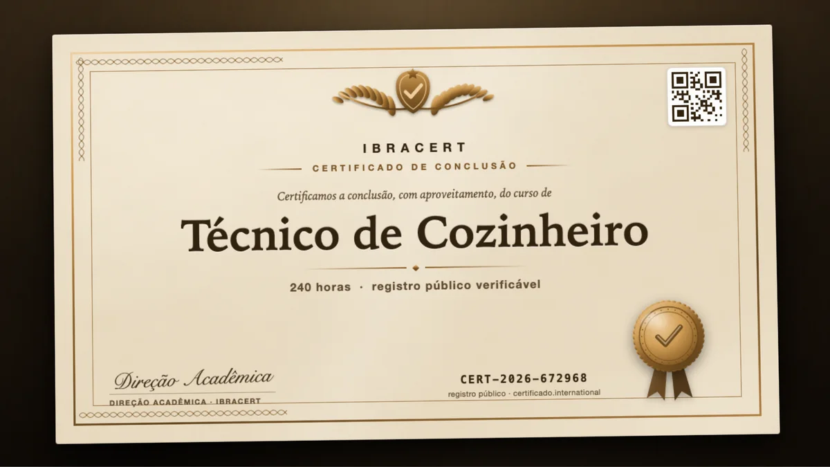 Capa do curso Técnico de Cozinheiro