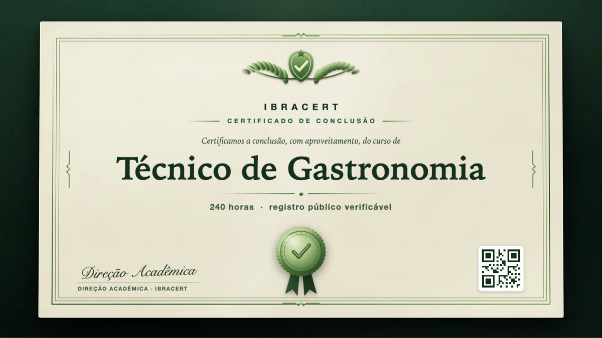Capa do curso Técnico de Gastronomia
