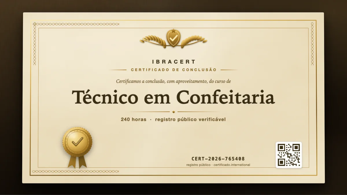 Capa do curso Técnico em Confeitaria