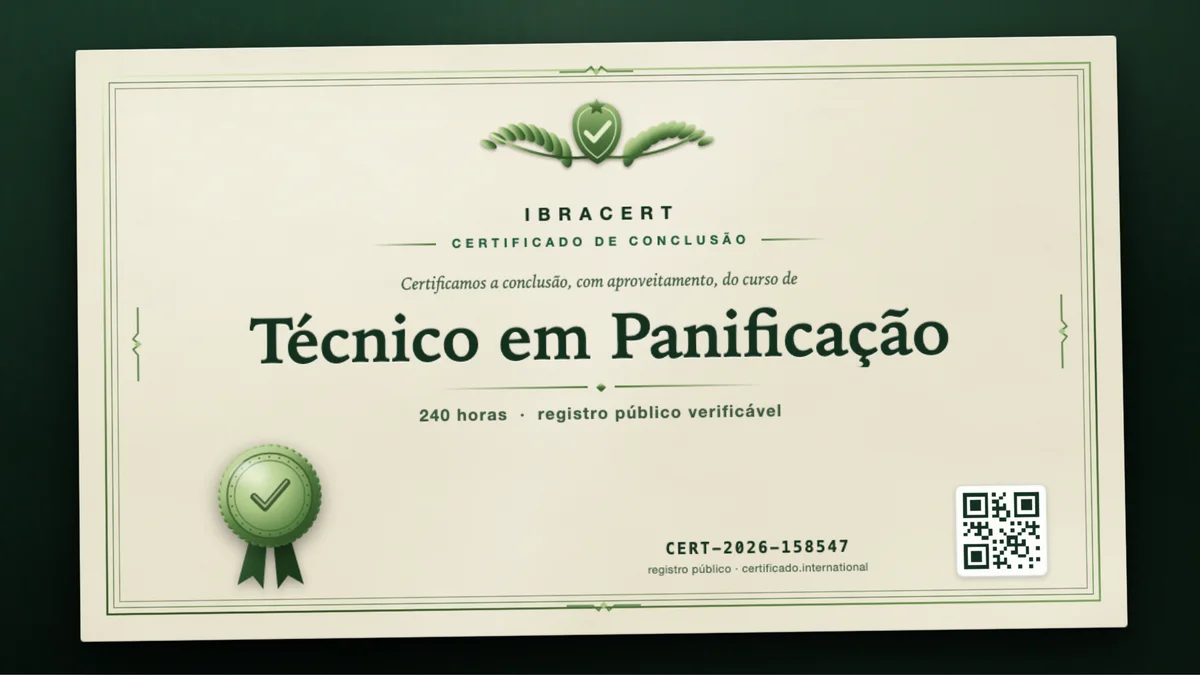 Capa do curso Técnico em Panificação