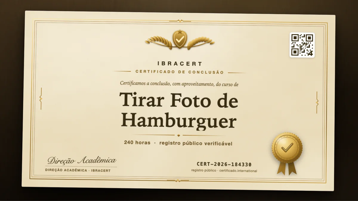 Capa do curso Tirar Foto de Hamburguer