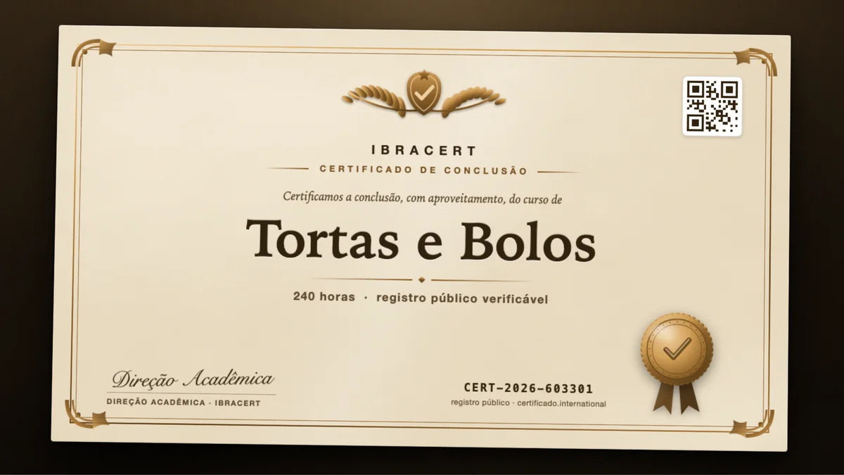 Capa do curso Tortas e Bolos