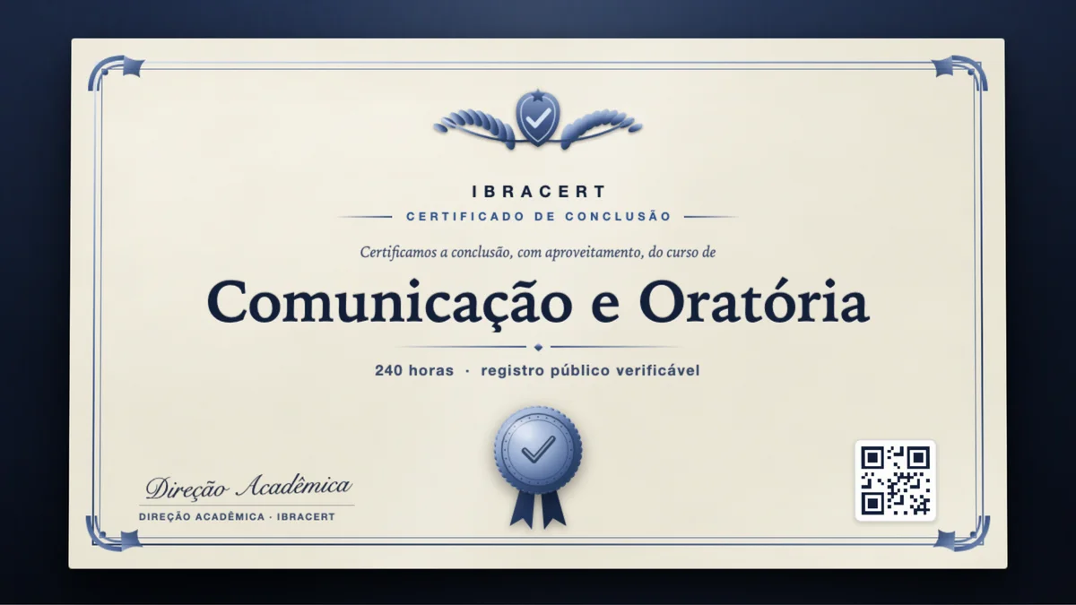 Capa do curso Comunicação e Oratória