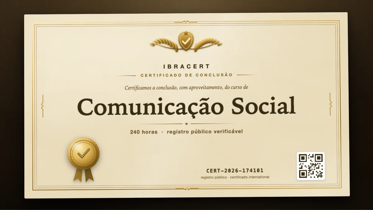 Capa do curso Comunicação Social