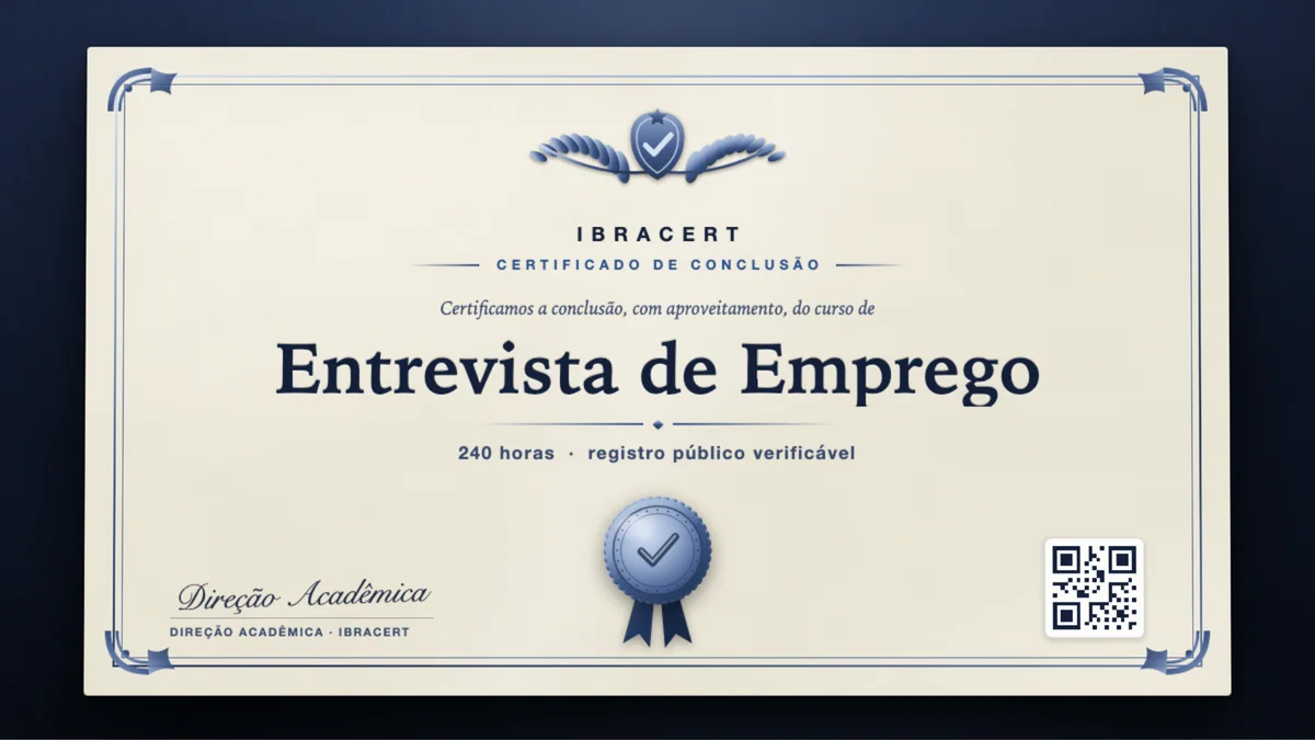 Capa do curso Entrevista de Emprego