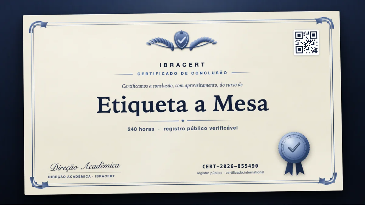 Capa do curso Etiqueta a Mesa