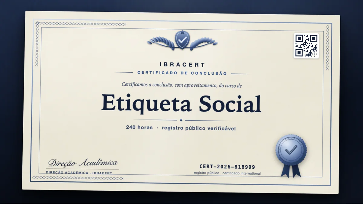 Capa do curso Etiqueta Social
