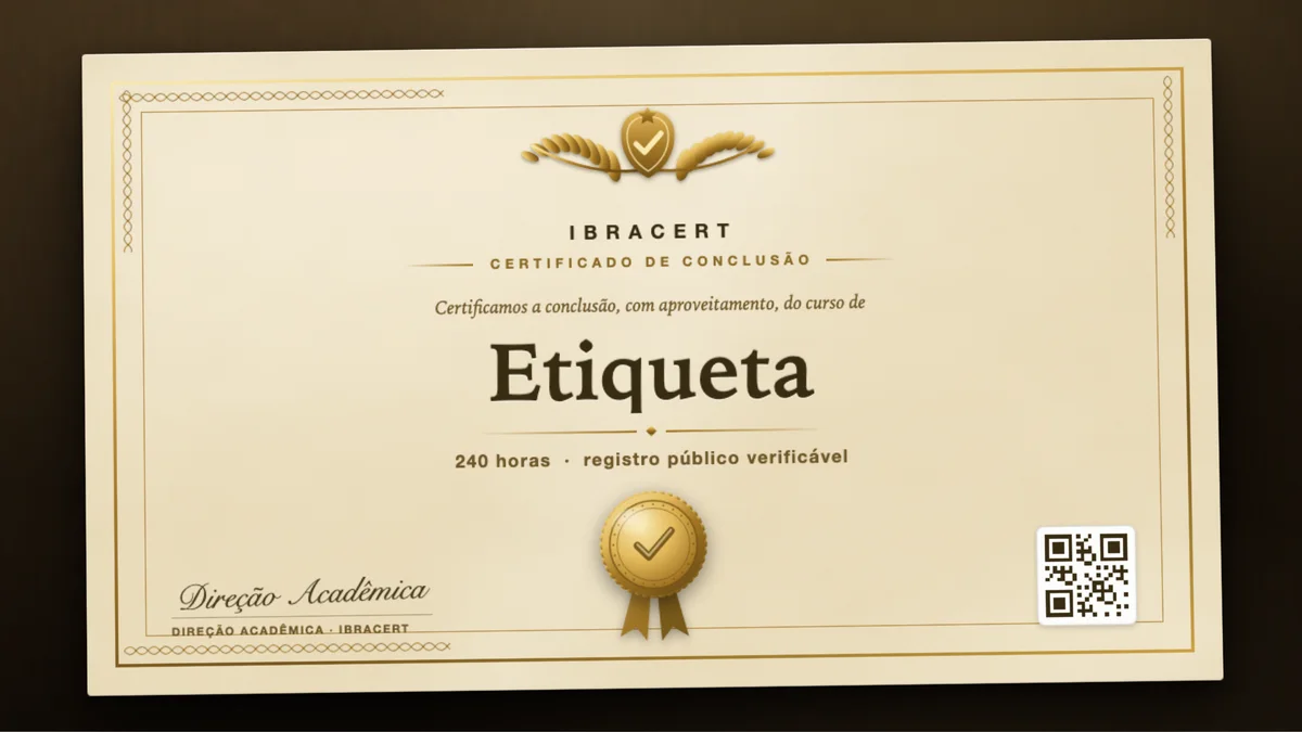 Capa do curso Etiqueta