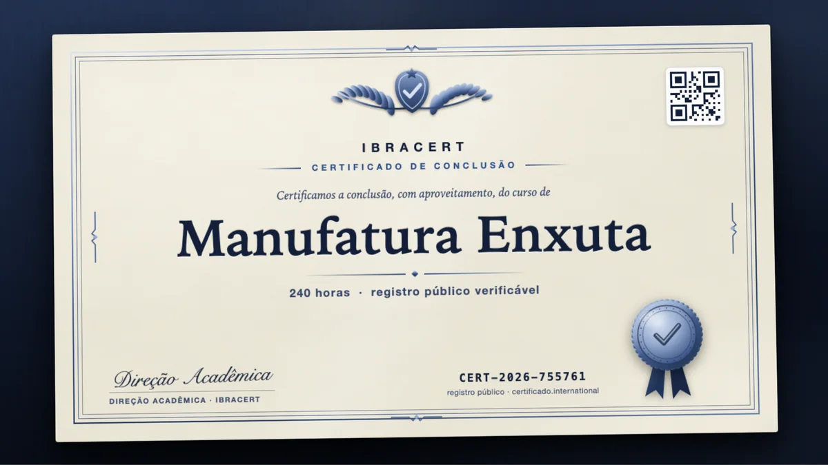Capa do curso Manufatura Enxuta