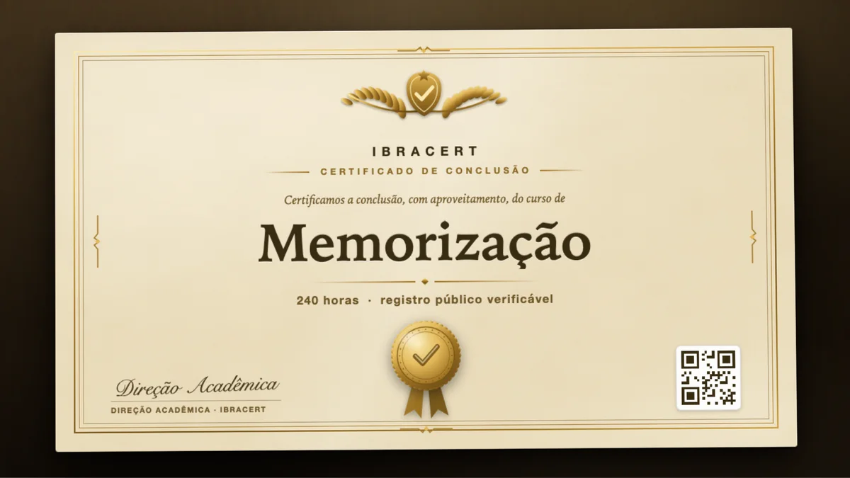 Capa do curso Memorização