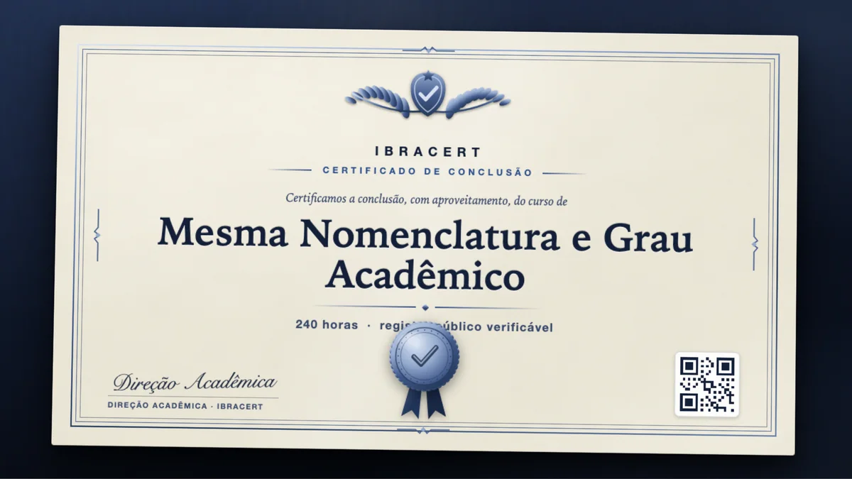 Capa do curso Mesma Nomenclatura e Grau Acadêmico
