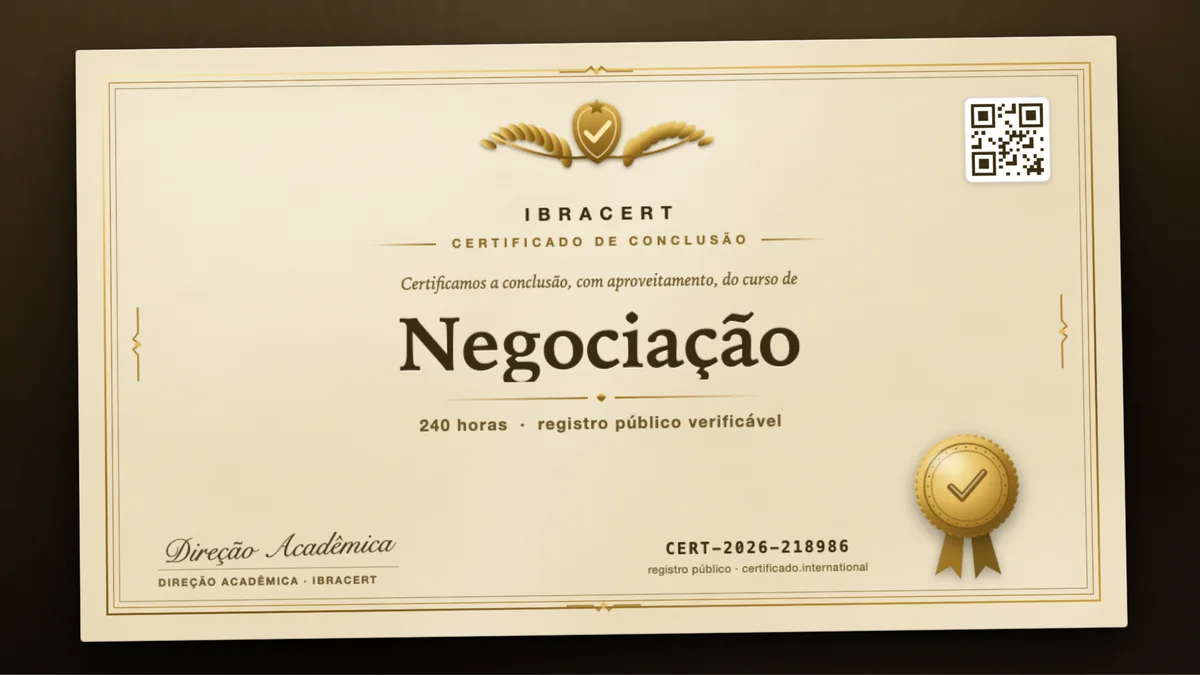 Capa do curso Negociação