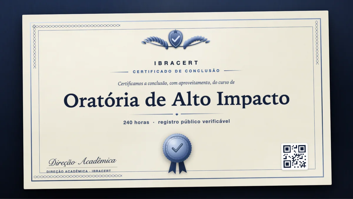 Capa do curso Oratória de Alto Impacto