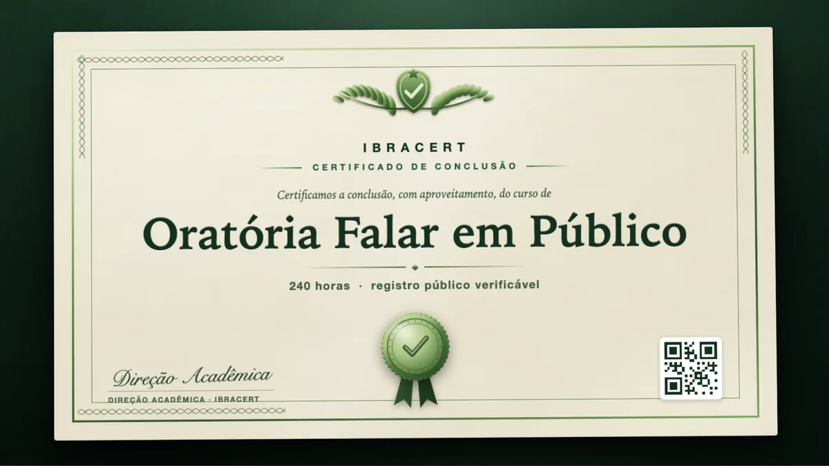 Capa do curso Oratória Falar em Público