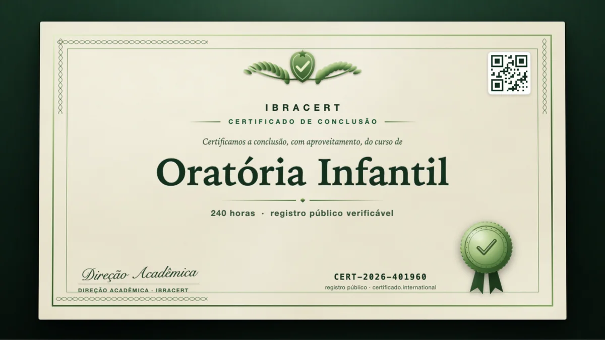 Capa do curso Oratória Infantil