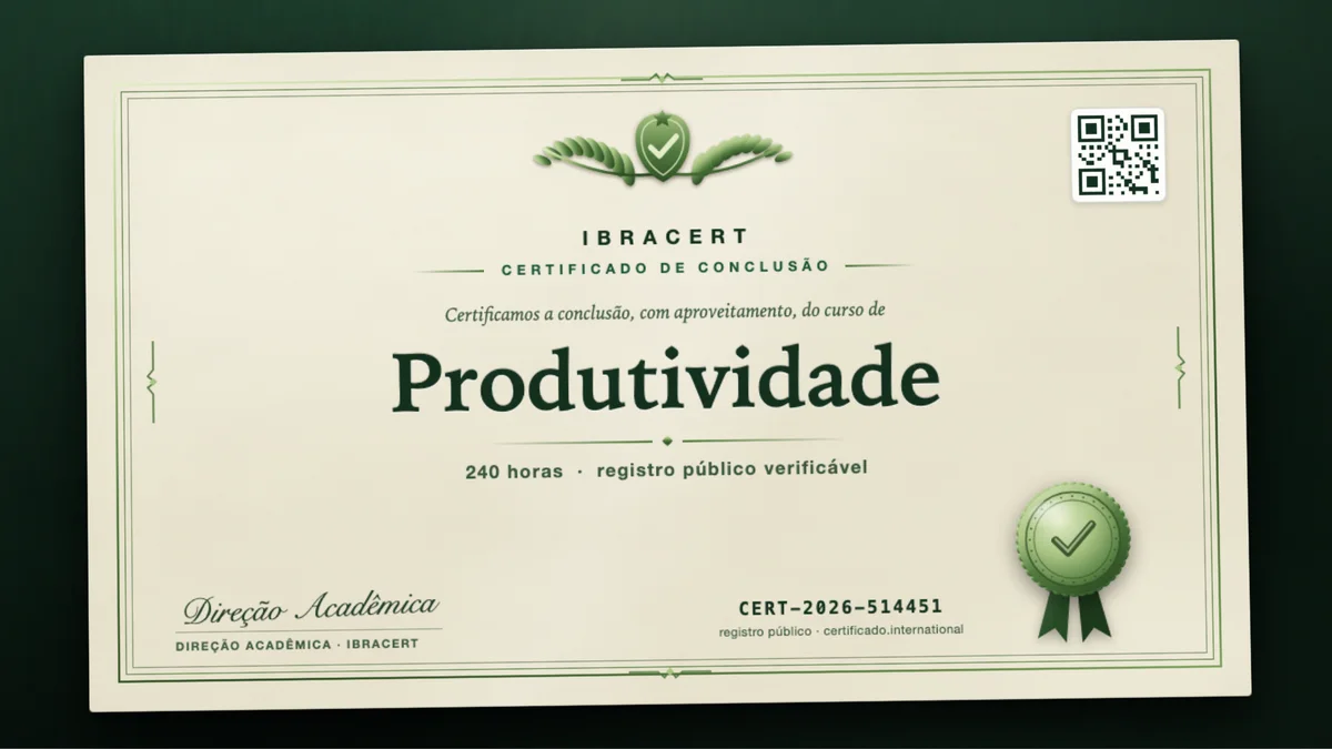 Capa do curso Produtividade