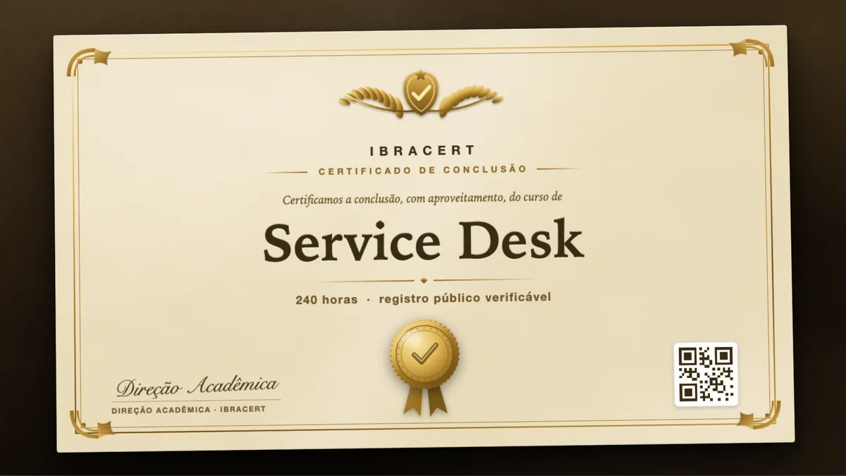 Capa do curso Service Desk