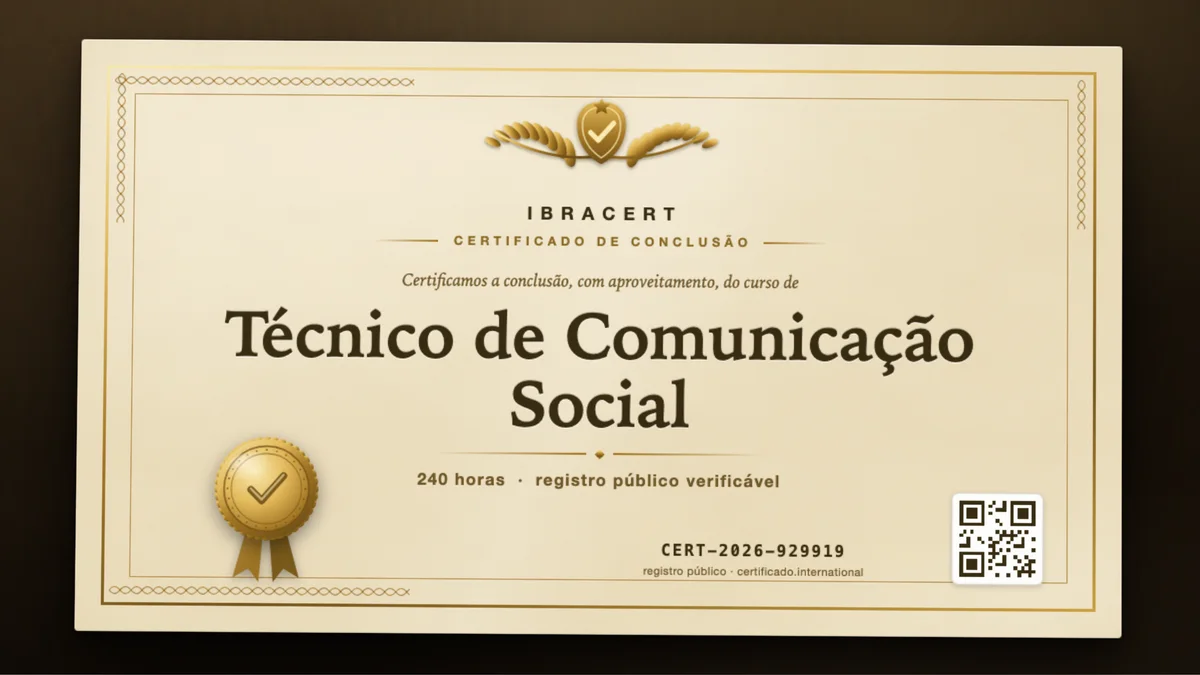 Capa do curso Técnico de Comunicação Social