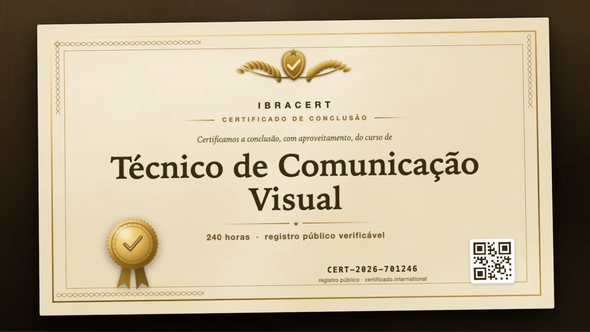 Capa do curso Técnico de Comunicação Visual