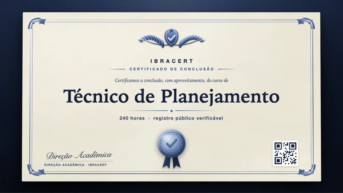 Capa do curso Técnico de Planejamento